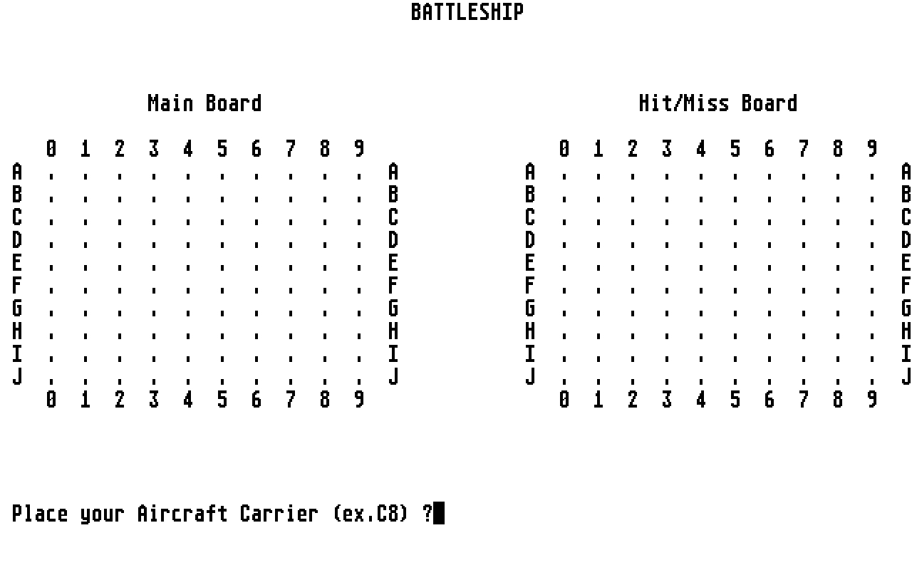 Battleship! atari screenshot